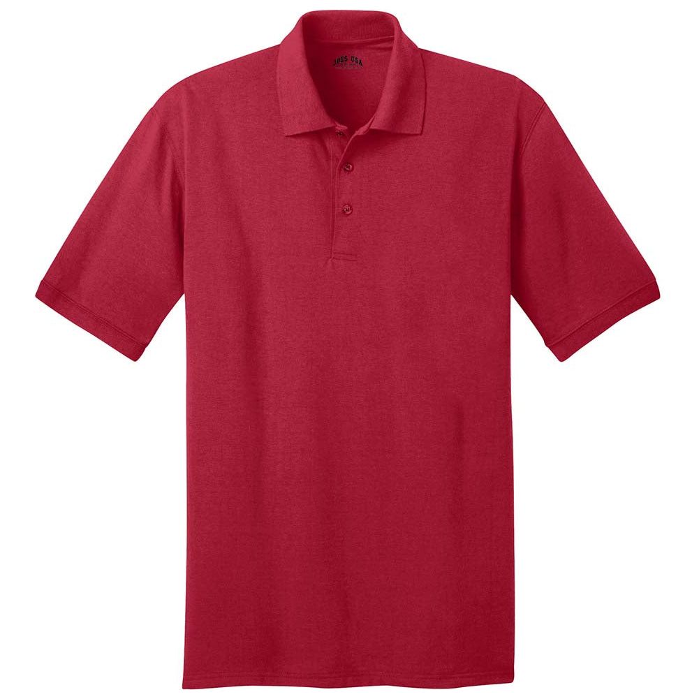 Men's 5.5-Ounce Jersey Knit Polo in Regular, Big & Tall Sizes Joe's USA Red