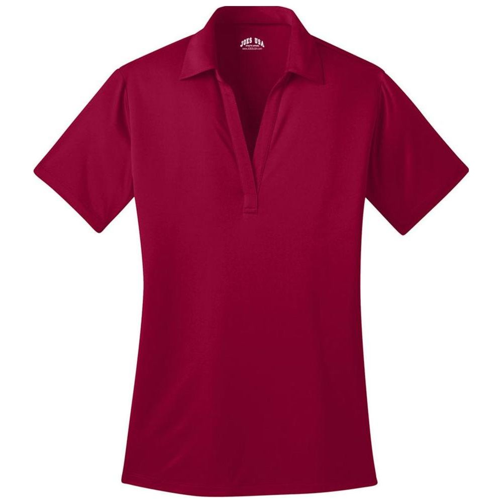 Ladies Silk Touch Performance Polo's in 16 Colors - Sizes XS-4XL-Red Joe's USA Red XS