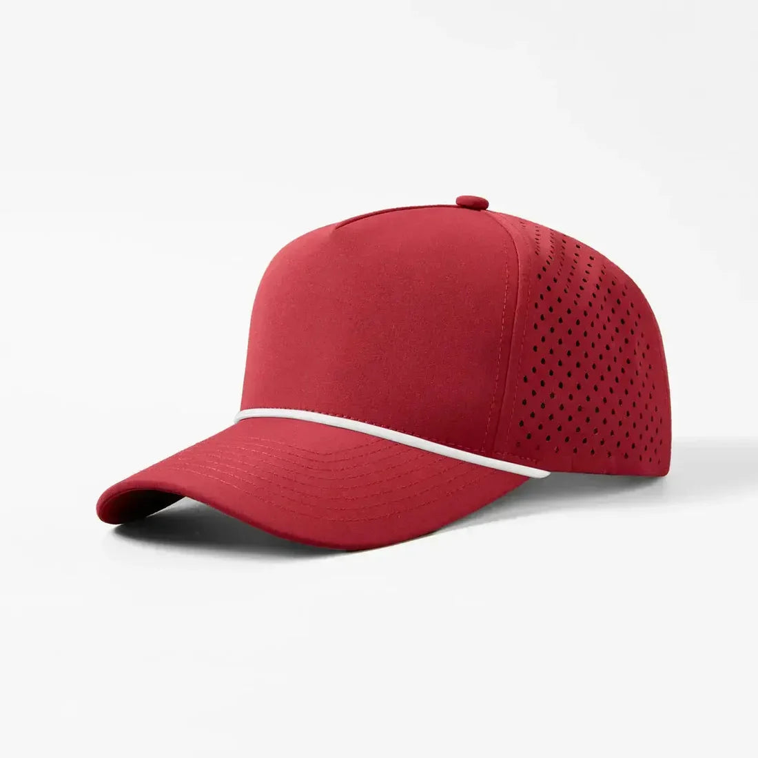 Joe's USA 5-Panel Rope Golf Hat | Water-Repellent Perforated Snapback Cap