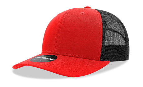 Decky 6 Panel Mid Profile Structured Cotton Blend Trucker | Decky 6021