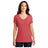 District® Women’s Perfect Tri® V-Neck Tee DM1350L - Red Frost Women's District Red Frost X-Small