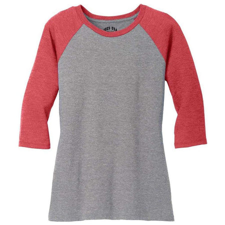 Ladies Perfect Tri 3/4-Sleeve Raglan Joe's USA Womens Apparel