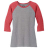 Ladies Perfect Tri 3/4-Sleeve Raglan Joe's USA Red Frost / Grey Frost X-Small