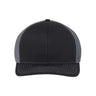 Richardson 112+ R - Flex Adjustable Trucker Cap - Richardson 112PL Black/ Graphite Adjustable Hats