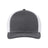 Richardson 112+ R - Flex Adjustable Trucker Cap - Richardson 112PL Charcoal/ White Adjustable Hats