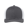Richardson 112+ R - Flex Adjustable Trucker Cap - Richardson 112PL Charcoal/ White Adjustable Hats