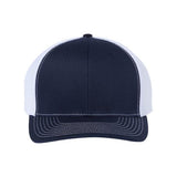 Richardson 112+ R - Flex Adjustable Trucker Cap - Richardson 112PL Navy/ White Adjustable Hats