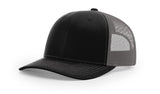 Richardson 112 Snapback Trucker Cap Black / Charcoal OSFM Caps