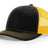 Richardson 112 Snapback Trucker Cap Black / Gold OSFM Caps