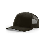 Richardson 112 Snapback Trucker Cap Black OSFM Caps
