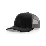 Richardson 112 Snapback Trucker Cap Black OSFM Caps