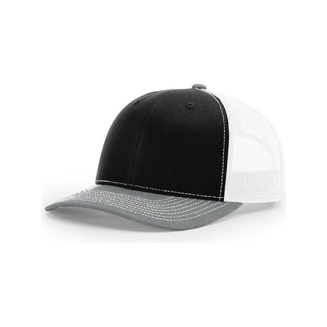 Richardson 112 Snapback Trucker Cap Black OSFM Caps
