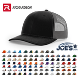 Richardson 112 Snapback Trucker Cap Black OSFM Caps