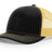 Richardson 112 Snapback Trucker Cap Black / Vegas Gold OSFM Caps