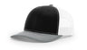 Richardson 112 Snapback Trucker Cap Black / White / Heather Grey OSFM Caps