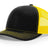 Richardson 112 Snapback Trucker Cap Black / Yellow OSFM Caps