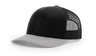 Richardson 112 Snapback Trucker Cap Black/Grey - CMB OSFM Caps