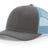 Richardson 112 Snapback Trucker Cap Charcoal / Columbia Blue OSFM Caps