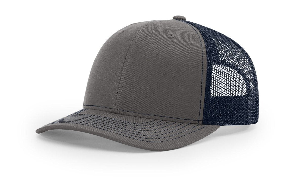 Richardson 112 Snapback Trucker Cap Charcoal / Navy OSFM Caps