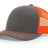 Richardson 112 Snapback Trucker Cap Charcoal / Neon Orange OSFM Caps