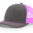 Richardson 112 Snapback Trucker Cap Charcoal / Neon Pink OSFM Caps