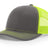 Richardson 112 Snapback Trucker Cap Charcoal / Neon Yellow OSFM Caps