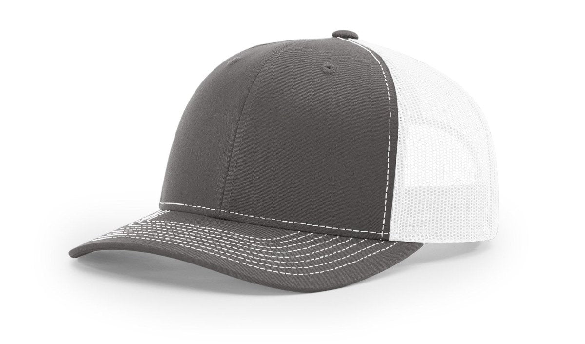 Richardson 112 Snapback Trucker Cap Charcoal / White OSFM Caps