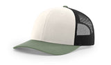 Richardson 112 Snapback Trucker Cap Cream/Black/Loden OSFM Caps