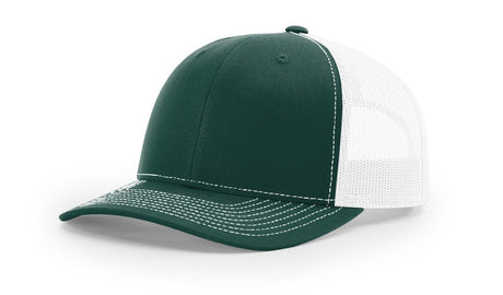 Richardson 112 Snapback Trucker Cap Dark Green / White OSFM Caps