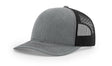 Richardson 112 Snapback Trucker Cap Heather Grey / Black OSFM Caps
