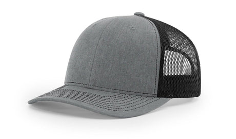 Richardson 112 Snapback Trucker Cap Heather Grey / Black OSFM Caps