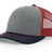 Richardson 112 Snapback Trucker Cap Heather Grey / Cardinal / Navy OSFM Caps