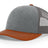 Richardson 112 Snapback Trucker Cap Heather Grey / Charcoal / Dark Orange OSFM Caps