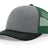 Richardson 112 Snapback Trucker Cap Heather Grey/ Dark Green/ Black OSFM Caps