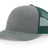 Richardson 112 Snapback Trucker Cap Heather Grey / Dark Green OSFM Caps