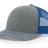 Richardson 112 Snapback Trucker Cap Heather Grey / Royal Blue OSFM Caps