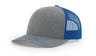 Richardson 112 Snapback Trucker Cap Heather Grey / Royal Blue OSFM Caps
