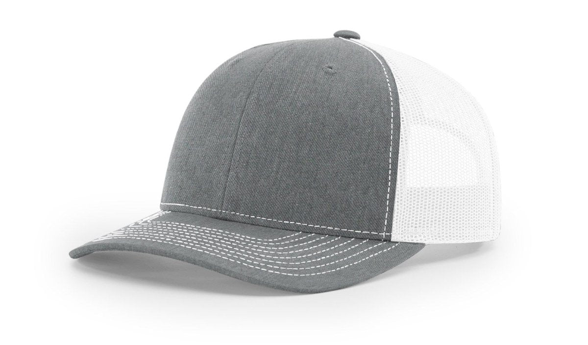 Richardson 112 Snapback Trucker Cap Heather Grey / White OSFM Caps