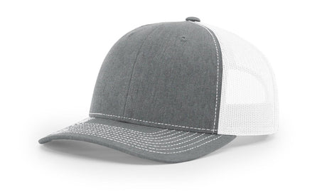 Richardson 112 Snapback Trucker Cap Heather Grey / White OSFM Caps
