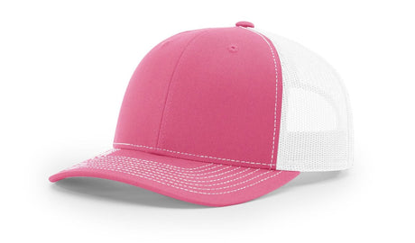 Richardson 112 Snapback Trucker Cap Hot Pink / White OSFM Caps