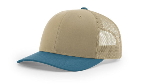 Richardson 112 Snapback Trucker Cap Khaki/Legion Blue CMB OSFM Caps