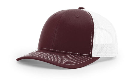 Richardson 112 Snapback Trucker Cap Maroon / White OSFM Caps
