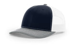 Richardson 112 Snapback Trucker Cap Navy / White / Heather Grey OSFM Caps
