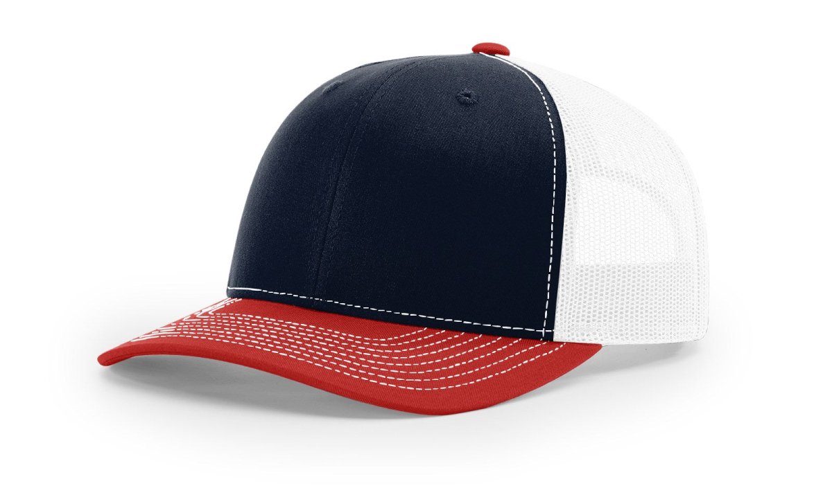 Richardson 112 Snapback Trucker Cap Navy / White / Red OSFM Caps