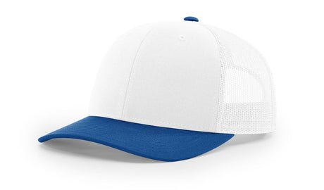 Richardson 112 Snapback Trucker Cap White/Royal CMB OSFM Caps