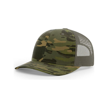 Richardson 112PT - Richardson Printed Tactical Trucker Hat Multicam Tropic/Loden OSFM Caps