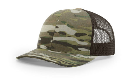 Richardson 112PT - Richardson Printed Tactical Trucker Hat Multicam/Brown OSFM Caps
