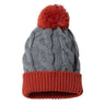 Richardson Chunk Twist Cuffed Beanie - Richardson 141R Heather Grey/ Rust One Size Beanies