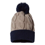 Richardson Chunk Twist Cuffed Beanie - Richardson 141R Stone/ Navy One Size Beanies