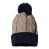Richardson Chunk Twist Cuffed Beanie - Richardson 141R Stone/ Navy One Size Beanies